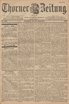 Thorner Zeitung : Begründet 1760. 1900, Nr. 222 (22 September) - Erstes Blatt