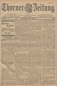 Thorner Zeitung : Begründet 1760. 1900, Nr. 246 (20 Oktober) - Erstes Blatt