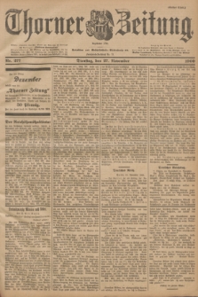 Thorner Zeitung : Begründet 1760. 1900, Nr. 277 (27 November) - Erstes Blatt