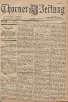 Thorner Zeitung : Begründet 1760. 1900, Nr. 279 (29 November) - Erstes Blatt