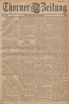 Thorner Zeitung. 1900, Nr. 279 (29 November) - Zweites Blatt