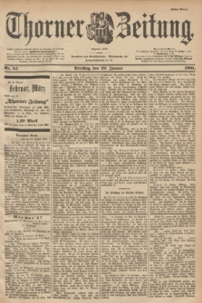 Thorner Zeitung : Begründet 1760. 1901, Nr. 24 (29 Januar) - Erstes Blatt