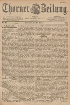 Thorner Zeitung : Begründet 1760. 1901, Nr. 40 (16 Februar) - Erstes Blatt