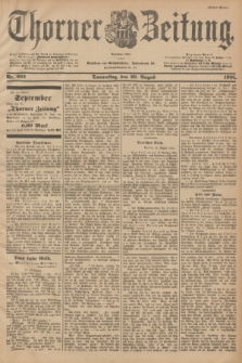 Thorner Zeitung : Begründet 1760. 1901, Nr. 202 (29 August) - Erstes Blatt