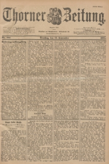Thorner Zeitung : Begründet 1760. 1901, Nr. 212 (10 September) - Erstes Blatt