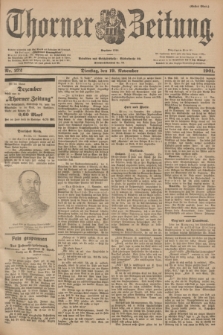 Thorner Zeitung : Begründet 1760. 1901, Nr. 272 (19 November) - Erstes Blatt