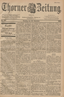 Thorner Zeitung : Begründet 1760. 1901, Nr. 277 (26 November) - Erstes Blatt