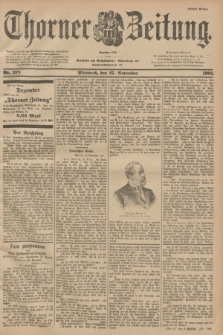 Thorner Zeitung : Begründet 1760. 1901, Nr. 278 (27 November) - Erstes Blatt