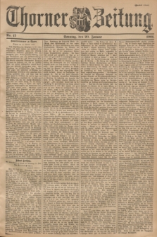 Thorner Zeitung. 1901, Nr. 17 (20 Januar) - Zweites Blatt