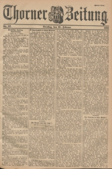 Thorner Zeitung. 1901, Nr. 42 (19 Februar) - Zweites Blatt