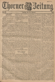 Thorner Zeitung. 1901, Nr. 45 (22 Februar) - Zweites Blatt