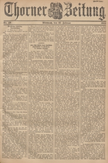 Thorner Zeitung. 1901, Nr. 49 (27 Februar) - Zweites Blatt