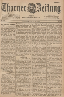 Thorner Zeitung : Begründet 1760. 1902, Nr. 37 (13 Februar) - Erstes Blatt