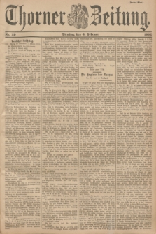 Thorner Zeitung. 1902, Nr. 29 (4 Februar) - Zweites Blatt
