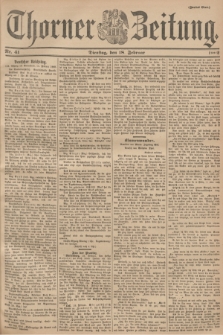 Thorner Zeitung. 1902, Nr. 41 (18 Februar) - Zweites Blatt