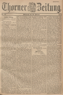 Thorner Zeitung. 1902, Nr. 42 (19 Februar) - Zweites Blatt