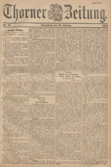 Thorner Zeitung. 1902, Nr. 45 (22 Februar) - Zweites Blatt