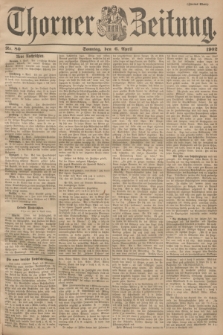 Thorner Zeitung. 1902, Nr. 80 (6 April) - Zweites Blatt