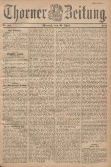 Thorner Zeitung. 1902, Nr. 100 (30 April) - Zweites Blatt