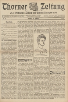 Thorner Zeitung : Ostdeutsche Zeitung und General-Anzeiger. 1905, Nr. 43 (19 Februar) - Erstes Blatt