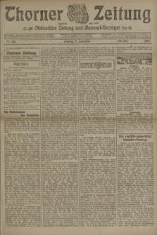 Thorner Zeitung : Ostdeutsche Zeitung und General-Anzeiger. 1905, Nr. 207 (3 September) - Erstes Blatt