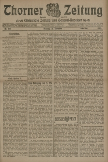 Thorner Zeitung : Ostdeutsche Zeitung und General-Anzeiger. 1905, Nr. 274 (21 November) - Erstes Blatt