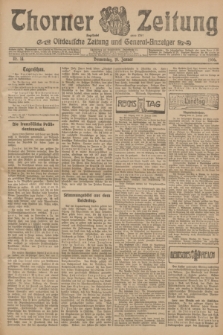 Thorner Zeitung : Ostdeutsche Zeitung und General-Anzeiger. 1906, Nr. 14 (18 Januar) + dod.