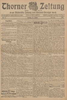 Thorner Zeitung : Ostdeutsche Zeitung und General-Anzeiger. 1906, Nr. 17 (21 Januar) - Erstes Blatt + dod.