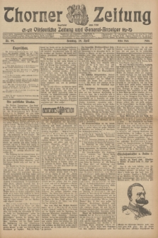 Thorner Zeitung : Ostdeutsche Zeitung und General-Anzeiger. 1906, Nr. 99 (29 April) - Erstes Blatt + dod.