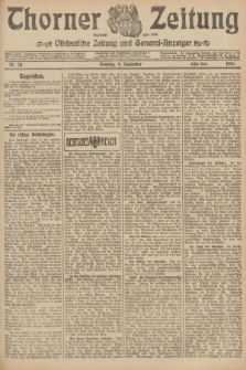 Thorner Zeitung : Ostdeutsche Zeitung und General-Anzeiger. 1906, Nr. 211 (9 September) - Erstes Blatt + dod.