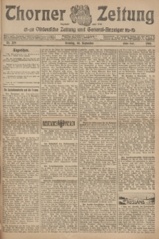 Thorner Zeitung : Ostdeutsche Zeitung und General-Anzeiger. 1906, Nr. 229 (30 September) - Erstes Blatt + dod.