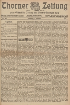 Thorner Zeitung : Ostdeutsche Zeitung und General-Anzeiger. 1906, Nr. 262 (8 November) + dod.
