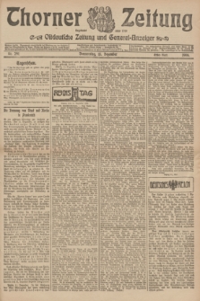 Thorner Zeitung : Ostdeutsche Zeitung und General-Anzeiger. 1906, Nr. 291 (13 Dezember) - Erstes Blatt + dod.