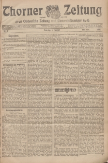 Thorner Zeitung : Ostdeutsche Zeitung und General-Anzeiger. 1907, Nr. 5 (6 Jannar) - Erstes Blatt + dodatek