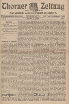 Thorner Zeitung : Ostdeutsche Zeitung und General-Anzeiger. 1907, Nr. 22 (26 Jannar) + dodatek