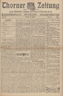 Thorner Zeitung : Ostdeutsche Zeitung und General-Anzeiger. 1907, Nr. 23 (27 Januar) - Erstes Blatt + dod.