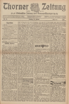 Thorner Zeitung : Ostdeutsche Zeitung und General-Anzeiger. 1907, Nr. 35 (10 Februar) - Erstes Blatt + dodatek