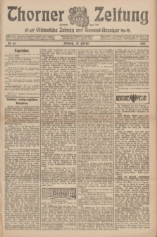 Thorner Zeitung : Ostdeutsche Zeitung und General-Anzeiger. 1907, Nr. 43 (20 Februar) + dod.