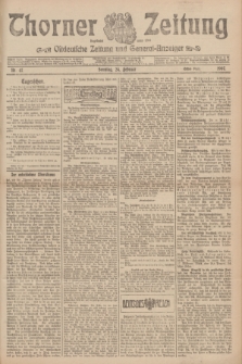 Thorner Zeitung : Ostdeutsche Zeitung und General-Anzeiger. 1907, Nr. 47 (24 Februar) - Erstes Blatt + dodatek