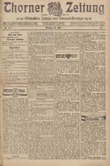 Thorner Zeitung : Ostdeutsche Zeitung und General-Anzeiger. 1907, Nr. 100 (30 April) + dod.