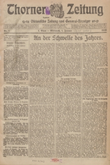 Thorner Zeitung : Ostdeutsche Zeitung und General-Anzeiger. 1919, Nr. 1 (1 Januar) + dod.