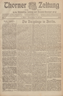 Thorner Zeitung : Ostdeutsche Zeitung und General-Anzeiger. 1919, Nr. 7 (9 Januar) + dod.