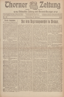 Thorner Zeitung : Ostdeutsche Zeitung und General-Anzeiger. 1919, Nr. 31 (6 Februar)