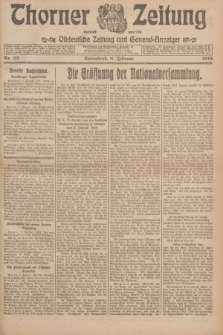 Thorner Zeitung : Ostdeutsche Zeitung und General-Anzeiger. 1919, Nr. 33 (8 Februar)