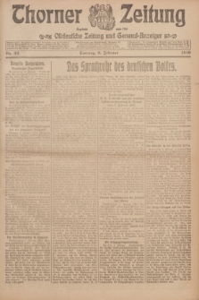 Thorner Zeitung : Ostdeutsche Zeitung und General-Anzeiger. 1919, Nr. 34 (9 Februar) + dod.