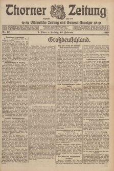 Thorner Zeitung : Ostdeutsche Zeitung und General-Anzeiger. 1919, Nr. 38 (14 Februar) + dod.