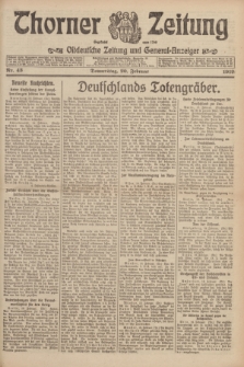 Thorner Zeitung : Ostdeutsche Zeitung und General-Anzeiger. 1919, Nr. 43 (20 Februar)