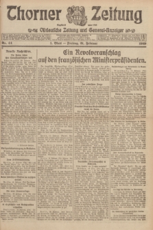 Thorner Zeitung : Ostdeutsche Zeitung und General-Anzeiger. 1919, Nr. 44 (21 Februar) + dod.