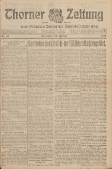Thorner Zeitung : Ostdeutsche Zeitung und General-Anzeiger. 1919, Nr. 45 (22 Februar)