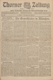 Thorner Zeitung : Ostdeutsche Zeitung und General-Anzeiger. 1919, Nr. 46 (23 Februar) + dod.